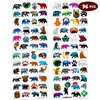 Grizzly Bear Temporary Tattoos - Canada Bear Stickers Brown Bear for Kids' Birthday Party Supplies, Decorations, and Favors, Rocky Mountains Themed, Cute Gifts for Boys and Girls, Ideal Prizes (96PCS)