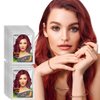 10 PCS Bubble Red Brown Hair Dye Shampoo, Instant Hair Color Shampoo, Semi- Permanent Bubble Hair Dye for Men & Women - Natural Hair Dye Shampoo (Red brown)