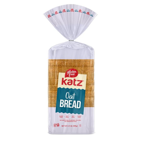 Katz Gluten Free Oat Bread | Dairy Free, Nut Free, Soy Free, Gluten Free | Kosher (6 Packs of 1 Sliced Loaf, 21 Ounce Each)