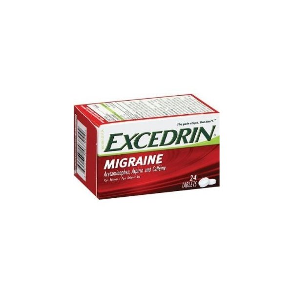 Excedrin Migraine Pain Reliever Aid 24 Count (3 Pack)
