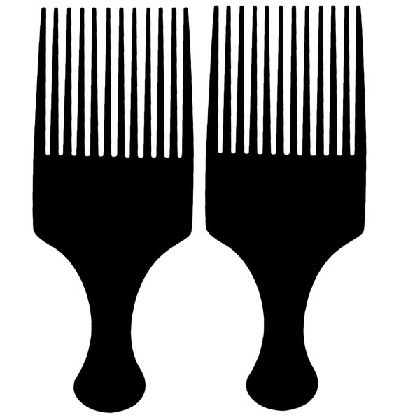 Afro Comb Pack of 2 – Smooth and Sturdy Hair Pick for Detangling with Ease! Afro Comb for Men and Women – Essential Afro Pick for Natural Hair Care