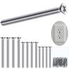 Extra Long Outlet Screws Long Electrical Outlet Screws Machine Screws Device Mounting Screws Electrical Outlet Extender for Fix Wonky and Sunken Outlets (30 Pieces, Mixed Sizes)