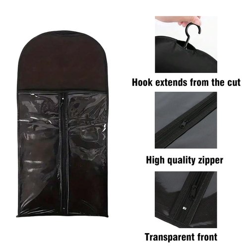 Hair Extension Holder Wig Bag with Hanger Wig Storage Portable Wig Bags Storage Style Hair Travel Hair Extensions Bag for Multiple Wigs Hair Extensions, Wigs & Accessories (black)