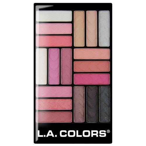 L.A. Colors 18 Eyeshadow Palette, Diva Glam, 0.70 Oz.