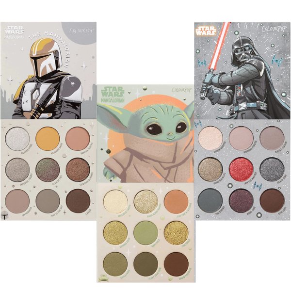 Colourpop Darth The Child Eyeshadow Palette Trio Set Bundle - Matte Shimmery Metallic Glitter Satin