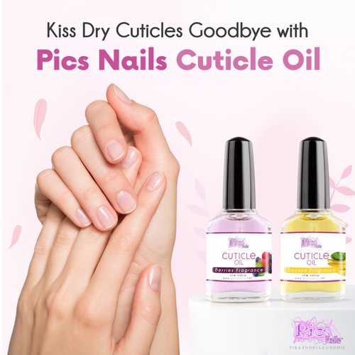 Pics Nails Professional Cuticle Oil - Vanilla Cuticle Softener for Nails & Cuticle Care - Nail Oil Cuticle Repair Treatment with Sunflower Seed Oil 12ML Cuticle Oil Bottle with Brush Applicator