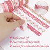 Konsait 12 Rolls Washi Tape Set Valentine Washi Tape Heart Washi Tape Stickers Valentine Decorations Valentines Day Crafts Supplies for Journaling, Scrapbooking, and Wrapping Total 196.9 ft