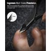 FERYES Tilted Straight Blade Ingrown Toenail Clipper, Stainless Steel Toenail Clippers for Thick Nails, Sharp Toe Nail Clippers for Seniors for Ingrown Toenail Care (Black)