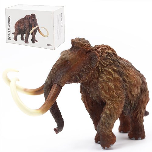 Gemini&Genius Mammoth Action Figure Toy, Woolly Mammoth Wild Animal Toy, Beautiful and Accurate Sculptures of Elephant Animal Toy Figure, Collection, Display & Play for Kids Collectors