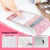 Office Calculator with Bling Crystal Decorative with Calendar Time Alarm Clock for Fashionable Desk Accessory, Office or Home Gift (Pink)