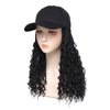 Goddess Box Braids Braiding Hair Baseball Cap Hat Wig Bohemian Curly Ends Box Braids Hat with Braided Hair Extensions for Black White Women Synthetic Braids Hat Wig with Hair Attached (16inch, 1B)