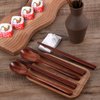 Wooden Spoon and Chopsticks, 8 Pcs Reusable Wooden Spoons Chopsticks Set Tableware Combination for Stirring Cooking Eating 9.3 Inch