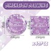 40pcs Purple Birthday Party supplies，Purple Silver party Tableware Set Confetti Sprinkles Happy Birthday Party Decorations for Women Girls Birthday Party Disposable Tableware (violet)