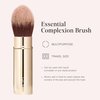 Jouer Essential Travel Complexion Brush - Cosmetic Makeup Brush - Travel Friendly - Soft Synthetic Bristles - Cruelty, Gluten & Paraben Free - Vegan Friendly, Gold, 0.10625 pounds