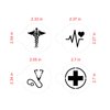Medical Symbols Cookie Stencil Set C992 By Designer Stencils Beige/Semi-Transparent, 2.5 x 2.5
