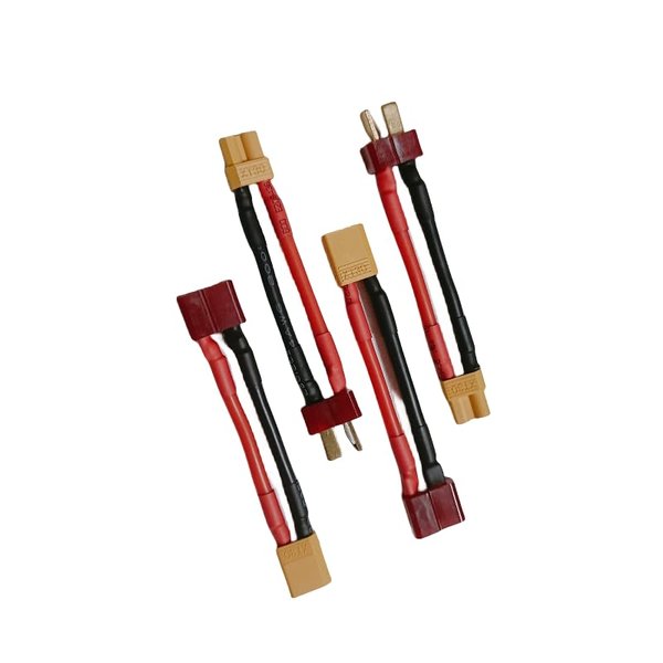 Hengfuntong-Elec XT30 Plug Male Female to Ultra Deans T Plug Male Female Plug Connector Battery Adapter 14awg 40mm 2pairs