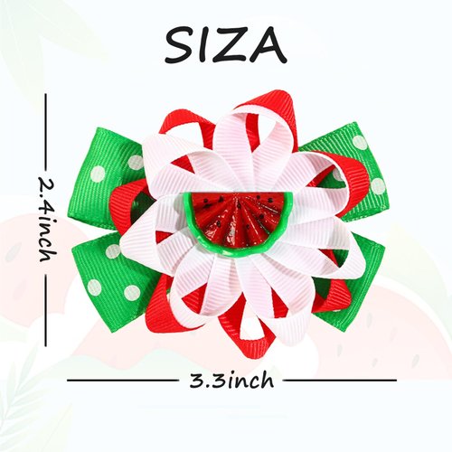 Watermelon Hair Bow Clip Back to School Hair Bow Clips for Girls Cute Hair Bows for Toddler First Day of School Hair Clips for Celebrate Colorful Hair Barrettes Hairpin Hairgrips Hair Accessories 2PCS