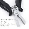 Jozlynn Fusion Bond Crusher Tool For Micro Nano Ring Hair Extensions opener and Removal Tool Professional Hair Extension Tool Black (Black)