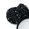KARETT Mouse Ears Headband With Glitter Sequins Bow Cosplay Costumes Princess Party Decorations For Girls Women