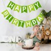 Green Happy Birthday Banner Birthday Party Banner NO DIY Happy Birthday Sign Pre-Strung Birthday Hanging Decoration for Women Men Girl Boy Birthday Party Supplies (Green)