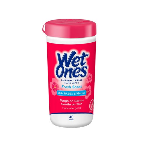 Wet Ones Antibacterial Hand Wipes, Fresh Scent Wipes | Antibacterial Wipes, Hand Sanitizer Wipes, Wet Ones Wipes, 40 ct. Canister