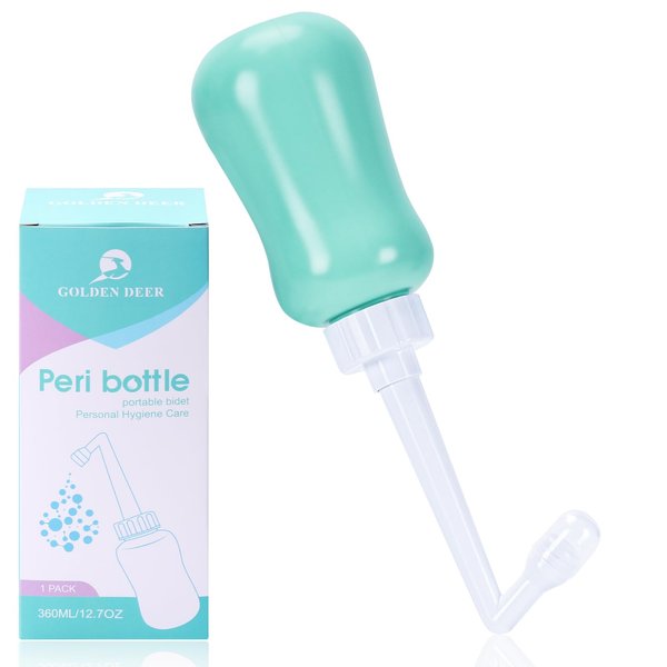 Peri Bottle for Postpartum Care for Perineal Recovery and Cleansing After Birth 12.7 OZ Turquoise