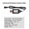 Aliwisdom Smart Universal RC Charger Cable with SM-3P Connector Plug for 7.4V 2S Lipo Battery, Compatible RC Car/RC Boat/RC Plane/RC Drone/RC Tank/RC Helicopters and Other Remote Control Toys
