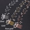 fxmimior Bride Hair Accessories Crystal Hair Vine Earrings Sets Headband Wedding Hair Comb Evening Party Hair Piece (rose gold) (headband& earrings)…