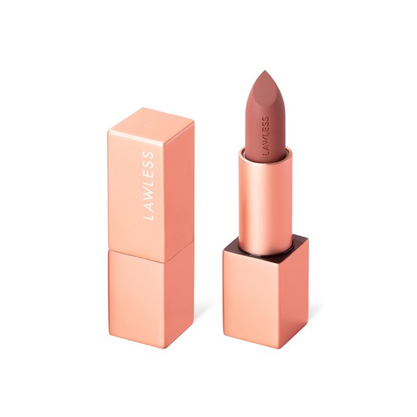 Lawless Women's Forget the Filler Lip-Plumping Line-Smoothing Satin Cream Lipstick, Morocco, 0.1 oz/3.7 mL