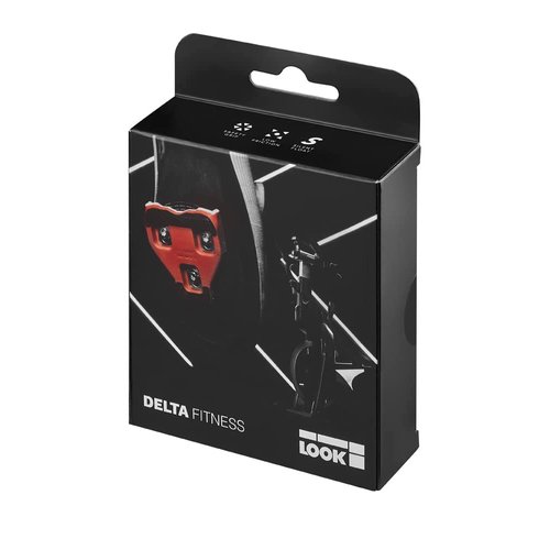 Look Cycle – Delta Indoor/Fitness Cycling Cleats– New/Improved Anti-Slip Surface - Compatible with Standard Look Delta Style (Not KEO) Pedals - Black – Red