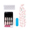 KISS Masterpiece One-Of-A-Kind Luxe Manicure, Premium Acrylic Fake Nails with Pink Gel Nail Glue, Manicure Stick, Mini Nail File, & 30 Glue On Nails Including 12 Accent Nails