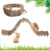 Hamster Toys, Flexible Hamster Wooden Bridge Door Fence Hamster Chew Toys Decor Standing Climbing for Mice Gerbil Chinchilla Small Animals Chew Toys(11.8in)