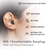 Ear Plugs for Sleeping, Acousdea Reusable Moldable Silicone Ear Plugs, Waterproof, Suitable for Snoring, Swimming, Working, Studying, Noise Cancelling up to 40 dBSPL, Black with Carry Case, 12 Pairs