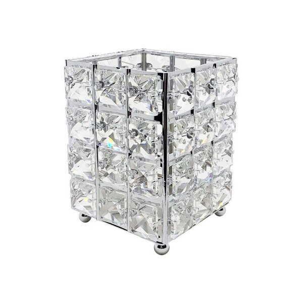 Miaowater Makeup Brush Holder Organizer Cosmetic Brushes Storage Eyeliners Eyebrow Pencil Container Cup (Silver Square)