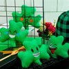 Blueweenly 12 Pcs St. Patrick's Day Stuffed Plush Shamrock St. Patrick's Day Soft Smile Shamrock Gifts Bulk Irish Green Plush Toy St. Patrick's Day Lucky Plush Decorations for Home Tiered Tray, 5 Inch