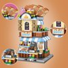 MEIEST Mini City Shop Street View Building Blocks Model Set,Creative DIY Simulation Architecture Collection Particle Construction Building Bricks Toy for Kids Adult Home Decor (Bakery)