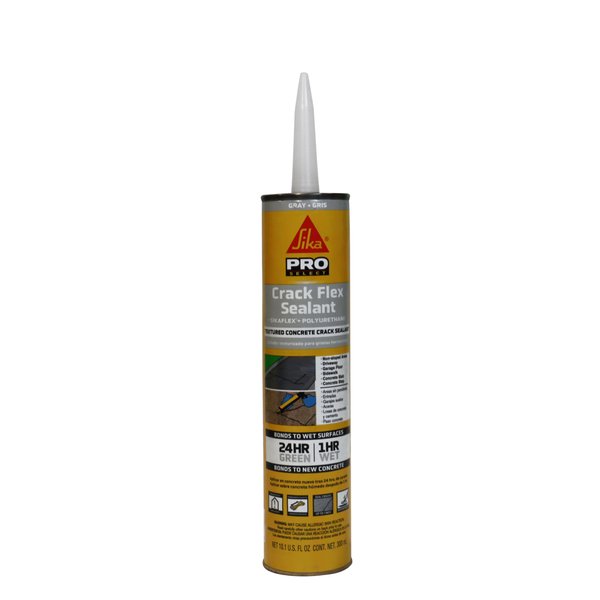 Sikaflex Crack Flex Sealant, Gray, High performance, textured polyurethane sealant, self-leveling, sealant for sealing horizontal cracks, 10,1 fl. Oz