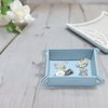 UnionBasic Small Valet Tray, Jewelry Tray for Rings Watches Earrings, Entryway Catchall Caddy for Coins Keys Change, Nightstand Bedside Valet Holder, Trays for Electronic Gadgets, Blue