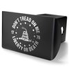 Don't Tread On Me Gadsden Flag Black & Chrome Metal Trailer Hitch Cover