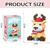 Hisgeru Christmas Building Blocks Deer Compatible with Lego Christmas Micro Blocks Stacking New Toys Holiday Present Box New Year Birthday Gifts for Kids 7 8 9 10 11 12 Years Old (Reindeer)