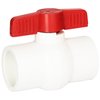Hayward QVC1015SSEW 1-1/2-Inch White QVC Series Compact Ball Valve with Socket End Connection