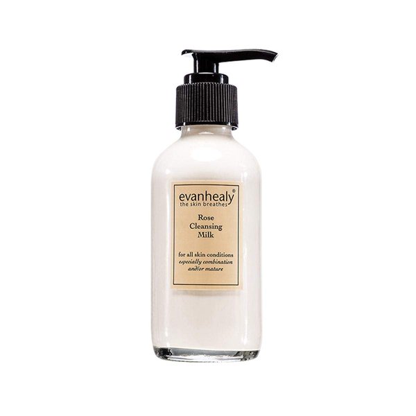 evanhealy Rose Cleansing Milk | Natural Distilled Plant Hydrosols & Essential Oils | Gentle Facial Cleanser for All Skin Types