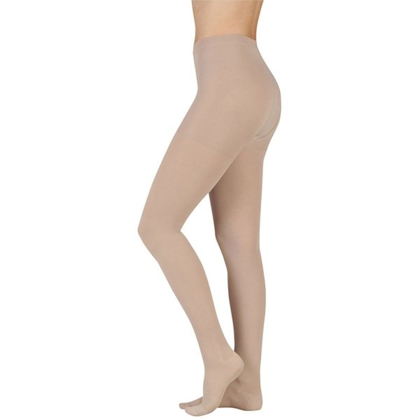 20-30 mmHg Juzo Soft Series Compression Stockings. Pantyhose. Open Toe. Open Crotch. ,Size:V,Color:Black