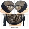 YANTAISIYU 1 pc Black Crochet Wig Cap Headband Wig Cap with Adjustable Headband Weaving Wig Base for Wig Making