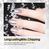 VENALISA Gel Nail Polish, 12ml Silver Glitter Color Soak Off UV LED Nail Gel Polish Nail Art Starter Manicure Salon DIY at Home, 0.43 OZ
