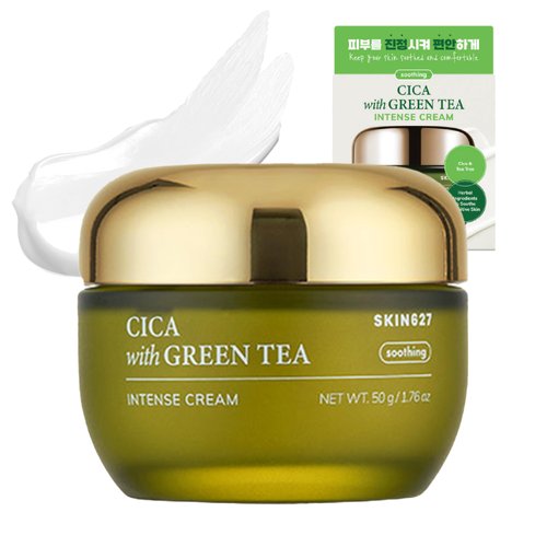 Innerest SKIN627 Daily Face Moisturizer, Face Cream, Facial Cream 1.76 oz Korean Skin Care Korean Moisturizer for Dry Skin- Cica with Green
