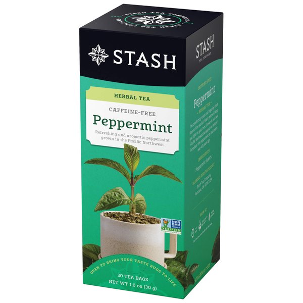 Stash Tea Peppermint Herbal Tea, 6 Boxes of 30 Tea Bags Each (180 Tea Bags Total)