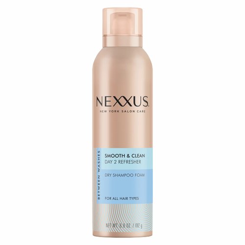 Nexxus Between Washes Dry Shampoo Foam For All Hair Types Smooth & Clean Instantly Refreshes Hair 6.8 oz