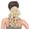 SWACC 12-Inch Short Screw Curls Claw Clip Ponytail Extensions Synthetic Clip in Drawstring Curly Ponytail Hairpiece Jaw Clip Hair Extension (Platinum Blonde-60#)