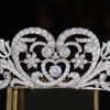 Aoligrace 3A Cubic Zirconia Princess Diana Crown CZ Wedding Pageant Tiaras Hair Accessories Bridal Headdress Gifts for Women